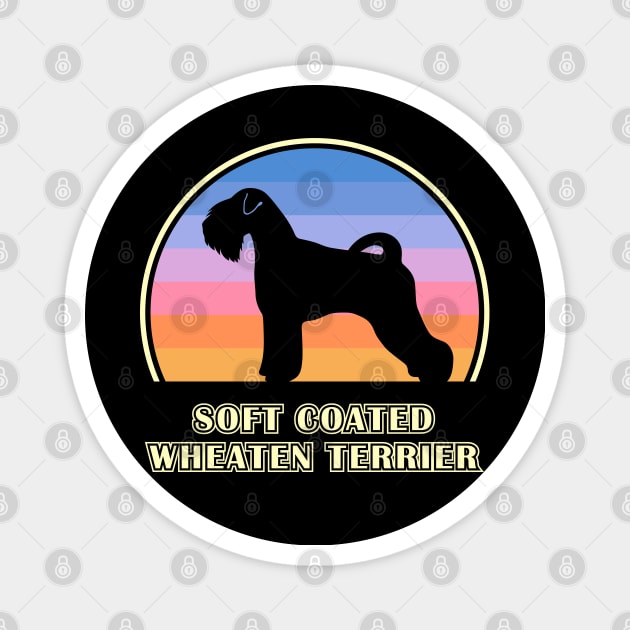 Soft Coated Wheaten Terrier Vintage Sunset Dog Magnet by millersye